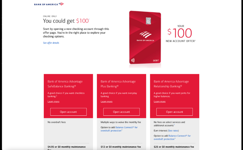 bank of america checking bonus 2023