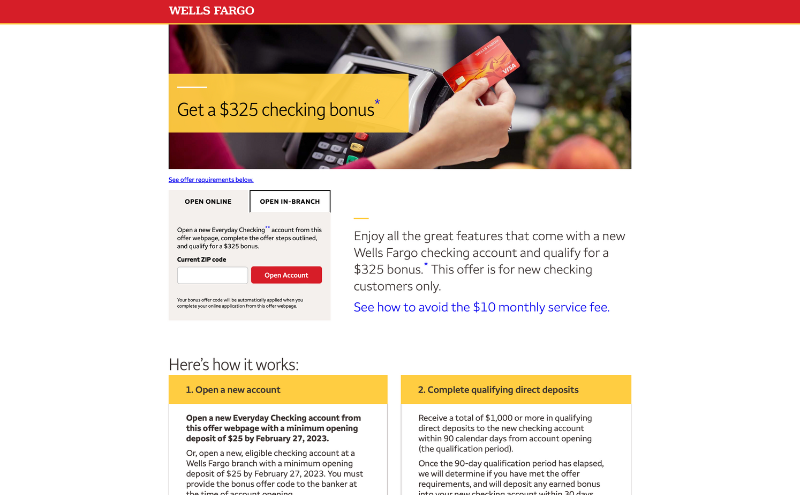 GET 325 BONUS WITH A NEW EVERYDAY CHECKING ACCOUNT visual data 7