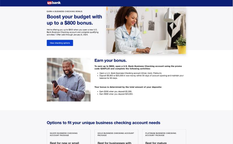Usb Checking Bonus US Bank - $800 Business Checking Bonus - Profitable Content