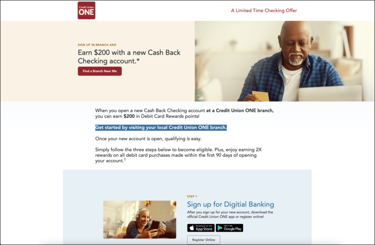 Credit Union One - $200 Checking Bonus - Profitable Content