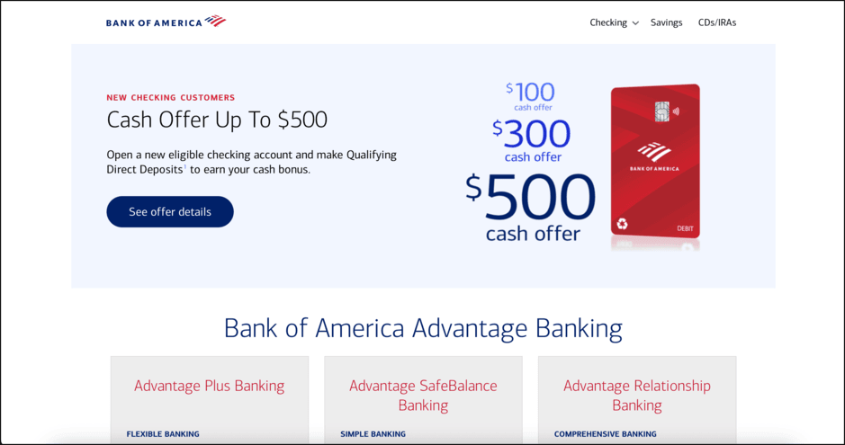 Bank of America - $500 Checking Bonus - Profitable Content