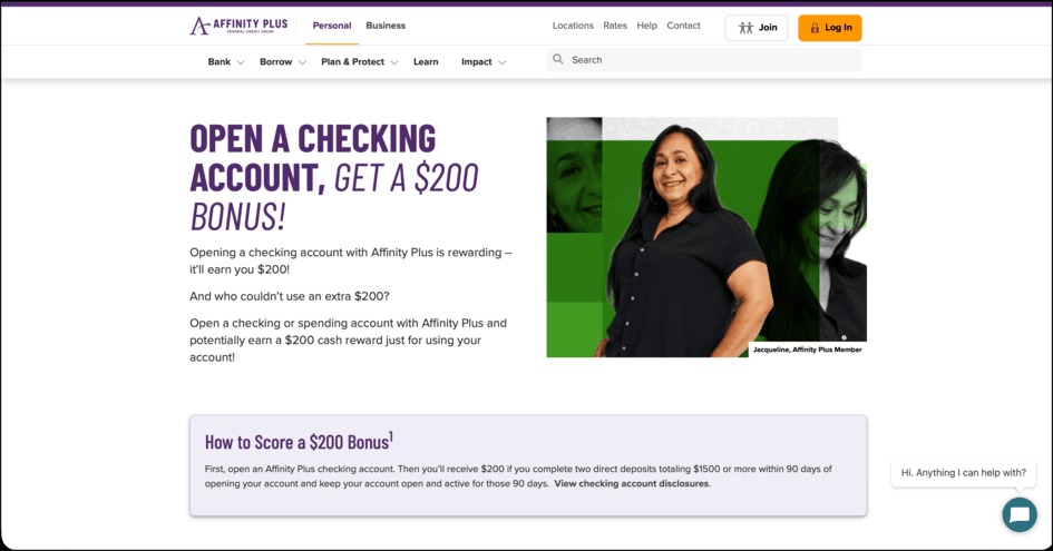 Affinity Plus Credit Union - $200 Checking Bonus - Profitable Content